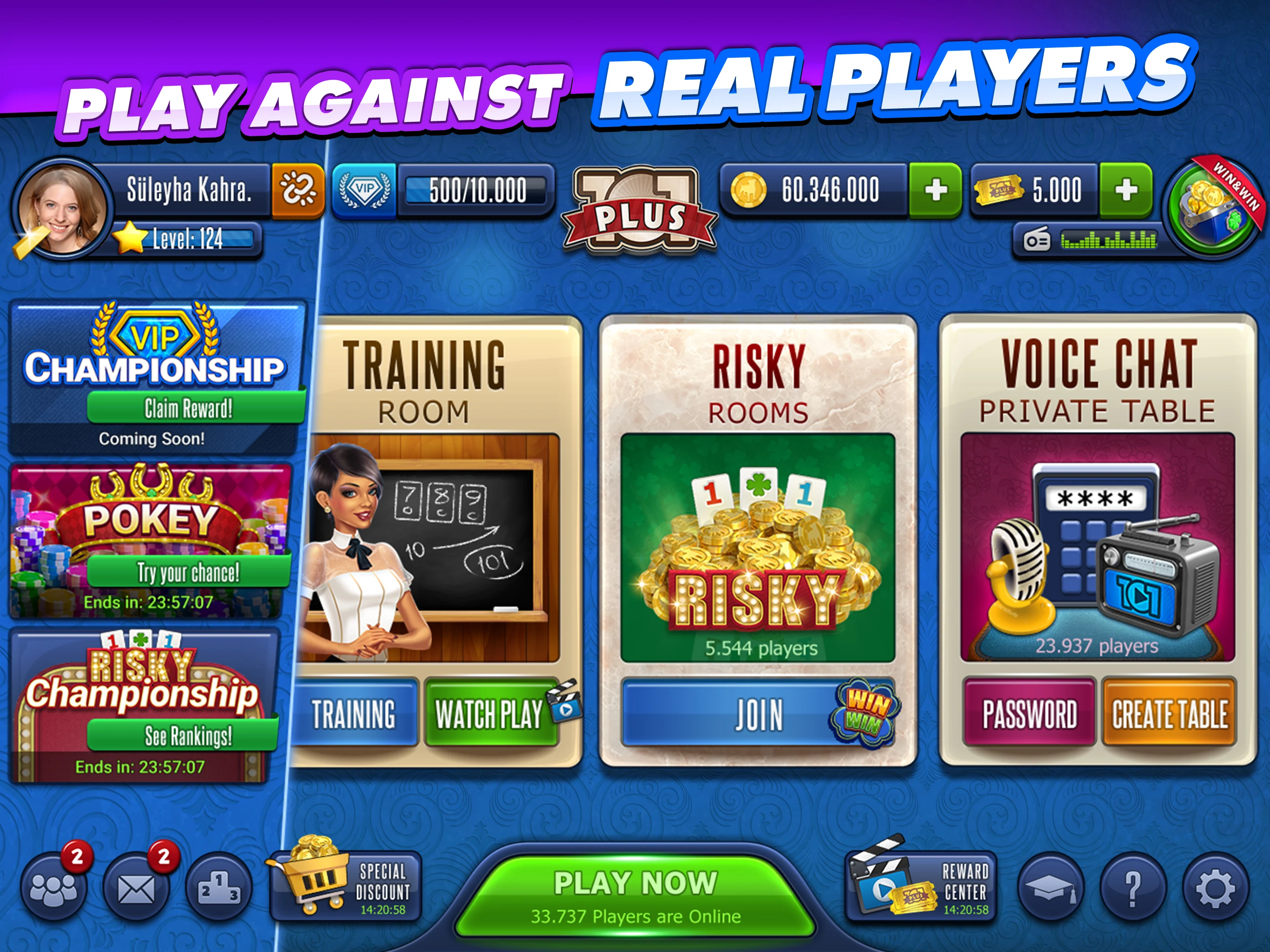 101 Okey Plus Rummy Board Game screenshot