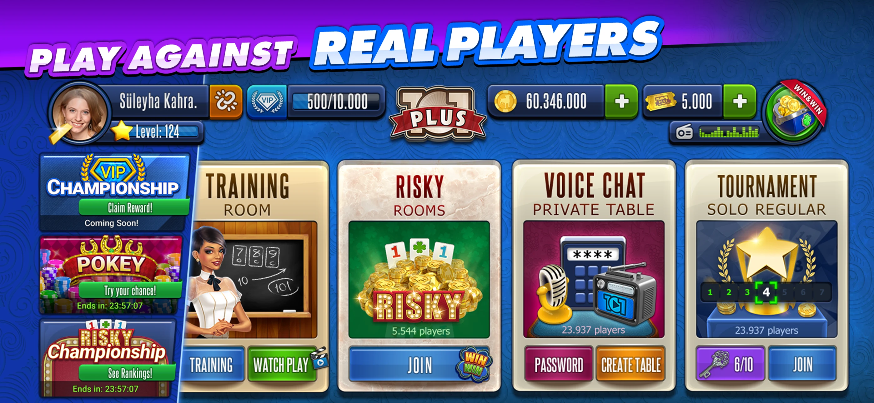 101 Okey Plus Rummy Board Game screenshot